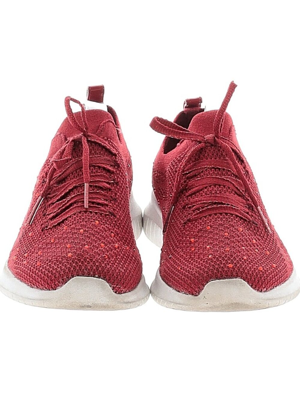 Fun SKECHERS Ultra Flex Sparkly Red Women's Lace up sneaker, size 8